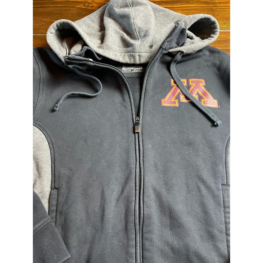 Under armour Jacket Mens Medium Black Gray NCAA Minnesota Golden Gophers Hoodie - Picture 4 of 7